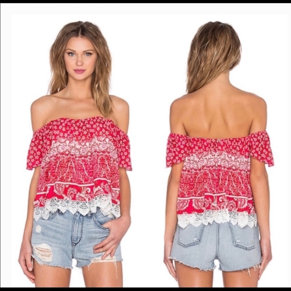 NWOT Lovers + Friends Life's A Beach Boho Breezy Top